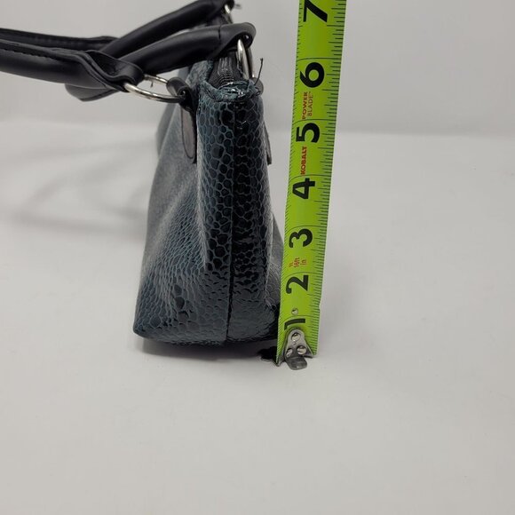 Primeware Wine Clutch bag Insulated zip up  Blue green snake croc - Picture 6 of 9